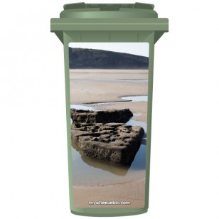 Rocks On The Coast Wheelie Bin Sticker Panel